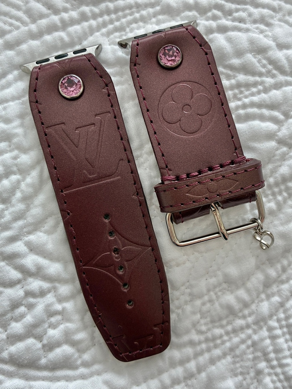 DITMCO. Authentic Upcycled LV Matte Vernis Apple Watch Band